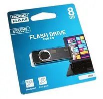 Флеш накопичувач USB 8Gb Goodram UTS2, Black, USB 2.0, до 20/5 МБ/с (UTS2-0080K0R11)
