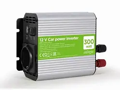 Автомобільний інвертор 300 Вт, EnerGenie, Silver/Black, 1xUSB (5V/2.1A), вхідна напруга 10-16 VDC (акумулятор безпосередньо),
