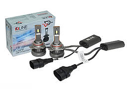 Світлодіодні лед led лампи QLine DualVision цоколь HIR2 9012 12V 6000К 130W, Canbus обманка