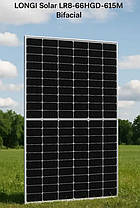 Купи до інвертора! Монокристалічна сонячна панель LONGi Solar- 615 Вт+LiFePO4 акумулятор 24В 100А/год з дисплеєм + кабеля, фото 2