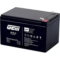 Акумуляторна батарея GEM Battery, 12V, 12 Агод, AGM, F2, 151x98x94 мм, 3.3 кг (GS 12-12)