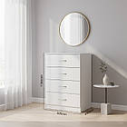 Комод високий білий, комод на 4 шухляди, комод в спальну кімнату, комод ДРАЙВ 600*490*1160, фото 2