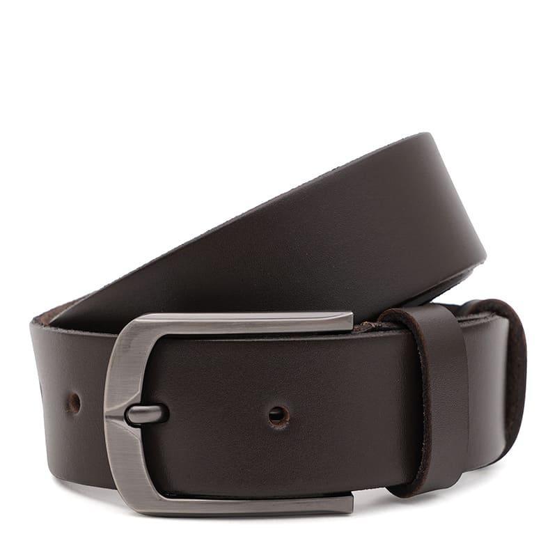 Ремінь шкіряний 115×3.5 / пасок для брюків та джинсів, коричневий, фото 1