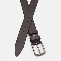 Ремінь шкіряний 115×3.5 / пасок для брюків та джинсів, коричневий, фото 2