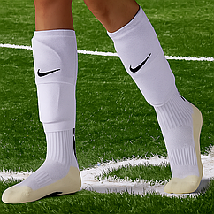Белые Гетры без носка (обрезанные) Обрезы футбольные nike