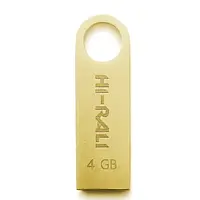 Флеш накопичувач USB 4Gb Hi-Rali Shuttle, Gold, USB 2.0 (HI-4GBSHGD)