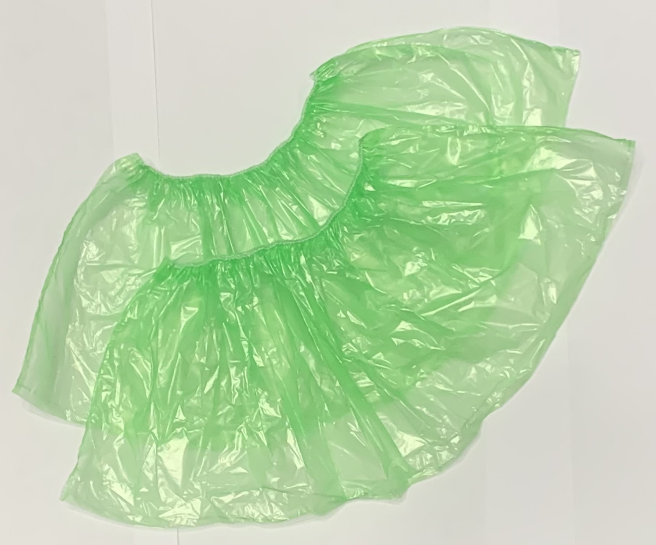 Бахіли 2.6 г/пара, зелені, поліетиленові, розмір 400х140 мм, щільність: 12 мкм (фасування 100 шт/ 50 пар)