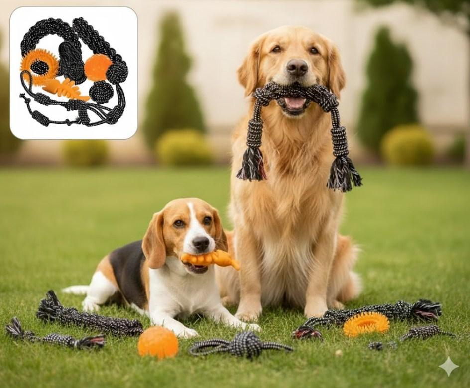 Великий Набір іграшок для собак - 10 шт. Purlov 24388, фото 1