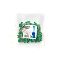 Наконечник штирьовий втулковий з ізоляцією 0.5мм кв. зелений 100шт