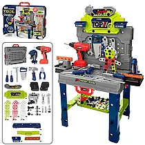Стіл майстерня дитячий 008-201A з набором інструментів та функцією чемодана