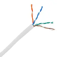 Кабель U/UTP, Cu (мідь), для внутрішньої прокладки, 4х2х24 AWG, CMS, Cat.5e, бухта 305 м, PVC, White (CMS-UU5E-IEWH)