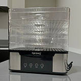 Дегідратор Сушилка для овочів та фруктів 1000 Вт з 5 прозорими піддонами з таймером автовимкненням, фото 3