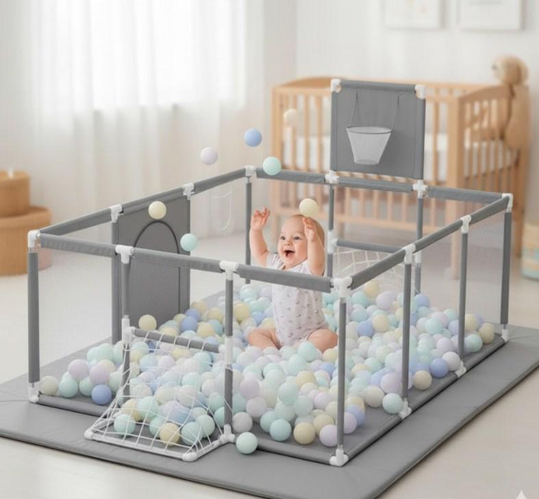 Дитячий Манеж  СУХИЙ БАСЕЙН 180х129х62 см сірий RCK-463, фото 1