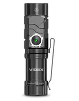 Ліхтар ручний Videx A244RH, Black, 600 Лм, 5000K, до 105 м, 7 режимів роботи, лінзи із загартованого скла, світлодіод Luminus
