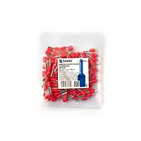 Наконечник кабельний штирьовий втулковий з ізоляцією 1.5мм.кв червоний 100шт