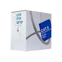 Кабель UTP, CCA, для внутрішньої прокладки, 4x2x0,48 мм, кат.6, GTL, бухта 305 м (GTLUTP42486305)