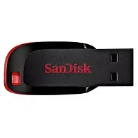 Флеш накопичувач USB 64Gb SanDisk Cruzer Blade, Black/Red, USB 2.0 (SDCZ50-064G-B35)