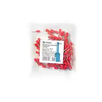 Наконечник кабельний штирьовий втулковий з ізоляцією 0.75мм.кв червоний 100шт