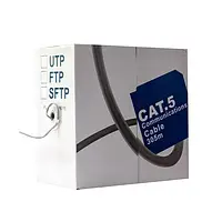 Кабель UTP, CCA, для внутрішньої прокладки, 4x2x0,48 мм, кат.5e, GTL, бухта 305 м (GTLUTP42485E305)