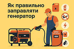 ⚡ Як правильно заправляти генератор