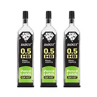 Стрижні до механічних олівців 0.5 мм, Baoke, HB, 60 мм, 30 шт, туба (QX107)