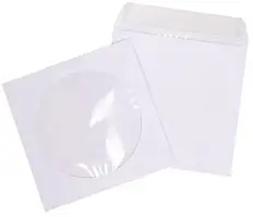 Конверт для CD/DVD, Patron, паперовий, з віконцем, 100 од (INS-D044)