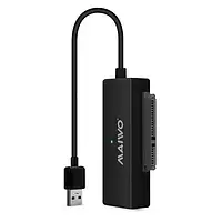 Адаптер USB Maiwo K10435A, Black, USB 3.0 - SATA, 50 см, блок живлення (12V / 2A) у комплекті