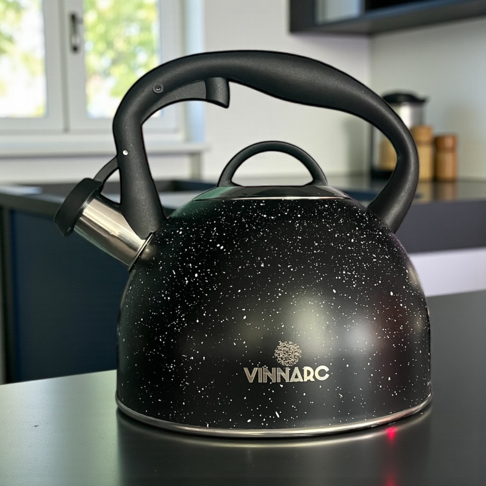 Чайник зі свистком 3л Vinnarc 5214 GR-VN, фото 1