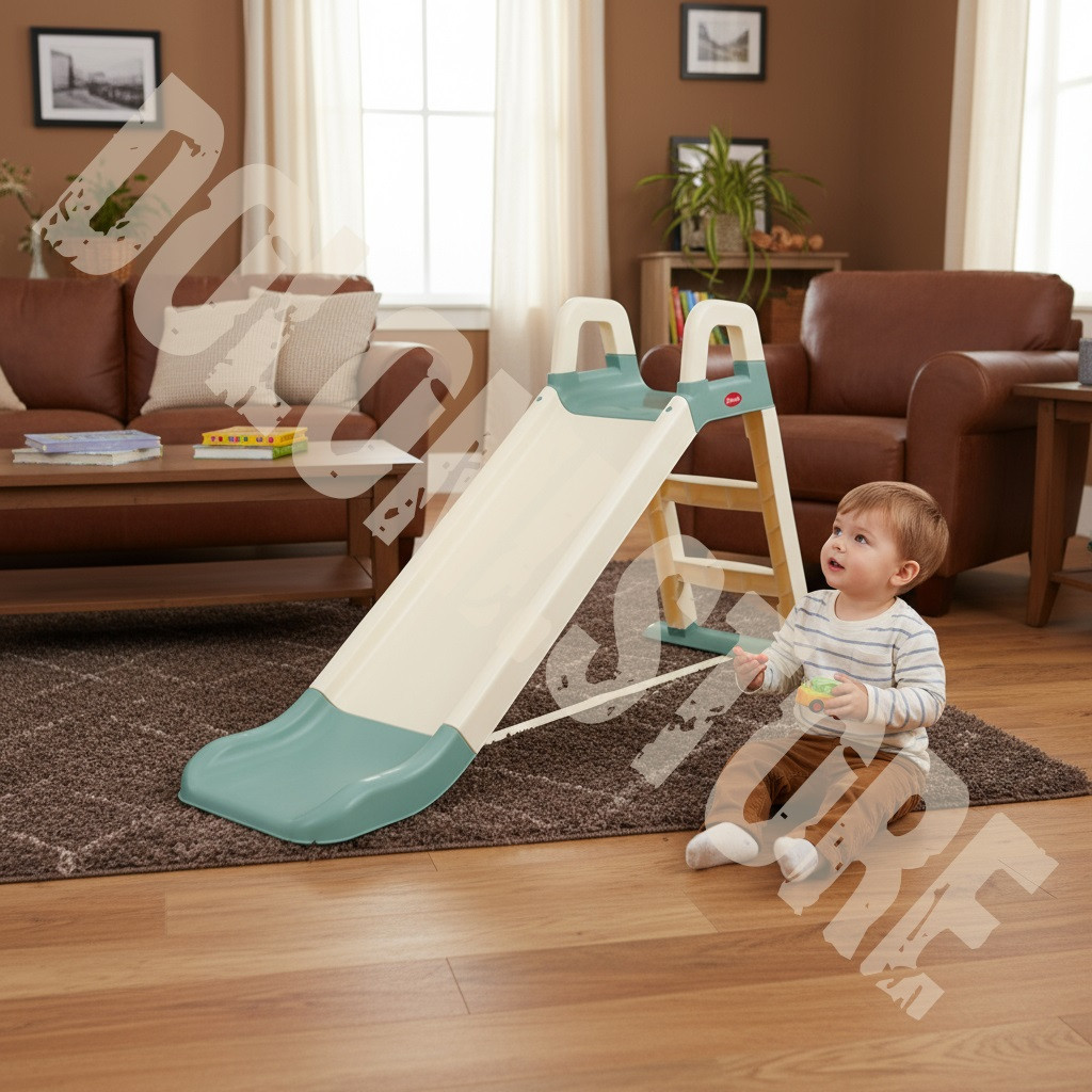 Гірка дитяча пластикова Долоні 140 см. (0140/18) Бежево-м'ятна