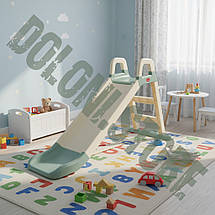 Гірка дитяча пластикова Долоні 140 см. (0140/18) Бежево-м'ятна, фото 2