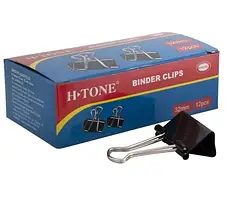 Біндери H-Tone Black, 32 мм, 12 шт, скріплюють до 140 аркушів (80 г/м²) (JJ40316-32)