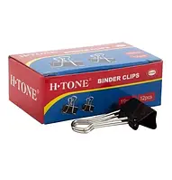 Біндери H-Tone Black, 19 мм, 12 шт, скріплюють до 40 аркушів (80 г/м²) (JJ40316-19)