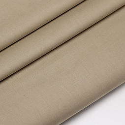 Сатин однотонний шириною 160 см, темно-бежевого кольору № D3-163