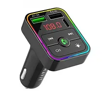 FM-модулятор Havit HV-FM812BT, Black, від прикурювача, Bluetooth 5.3 + EDR, 2xUSB / Type-C, microSD / USB / Type-C / AUX / FM