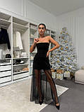 Жіноче вечірнє приталене плаття-двійка, фото 4