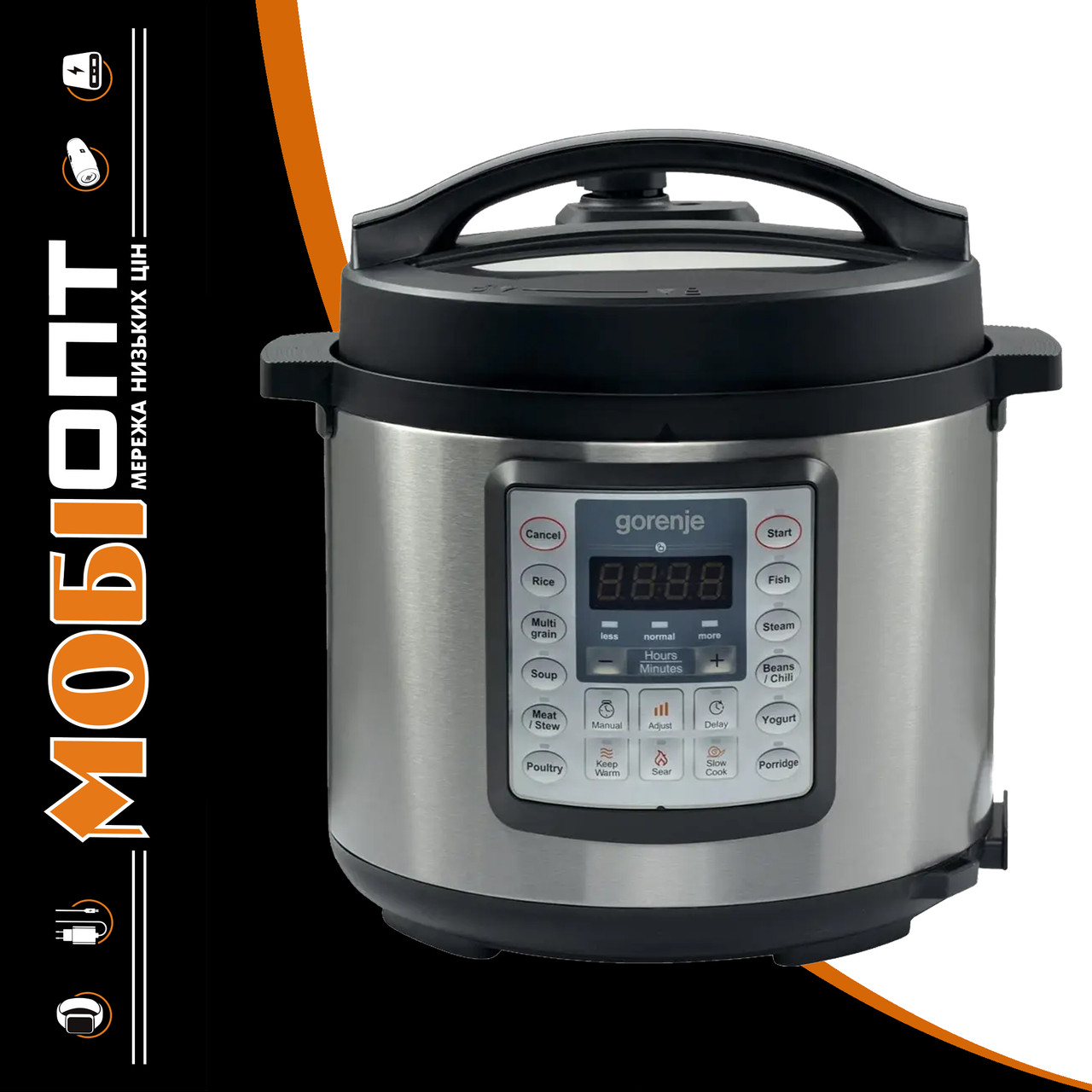 Мультиварка - скороварка Gorenje MC6MBK Stainless steel UA