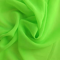 Ткань Шифон однотонный Неон Салатовый