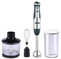 Блендер Edler EDHB-1251, Black/Steel, 500W, занурювальний, 2 швидкості з плавним регулюванням, мірний стакан 600мл, подрібнювач