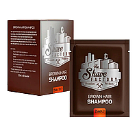 Коричневий фарбуючий шампунь The Shave Factory, cаше (25мл.)