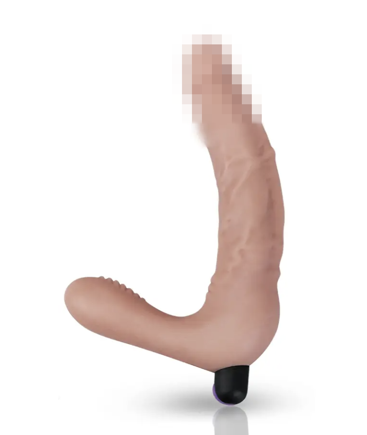 Безремний страпон із вібрацією Rechargeable IJOY Strapless Strap on, 21х4 см., фото 1