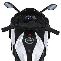 Електромотоцикл дитячий Bambi (2 мотори 35W, акум.12V10Ah, світло, музика, BLUETOOTH, EVA, USB, TF) M 6273EL-1 Білий, фото 4