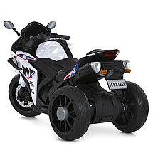 Електромотоцикл дитячий Bambi (2 мотори 35W, акум.12V10Ah, світло, музика, BLUETOOTH, EVA, USB, TF) M 6273EL-1 Білий, фото 5