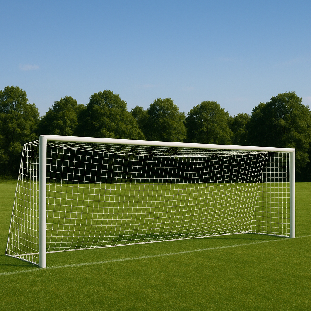 Сітка для футболу підвищеної міцності "СТАНДАРТ ПЛЮС 2.1" біла (комплект 2 шт)