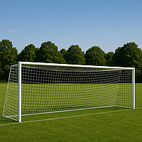 Сітка для футболу підвищеної міцності "СТАНДАРТ ПЛЮС 2.1" біла (комплект 2 шт)