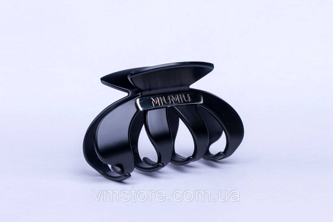 Шпилька краб для волосся, чорний великий крабік, фото 1