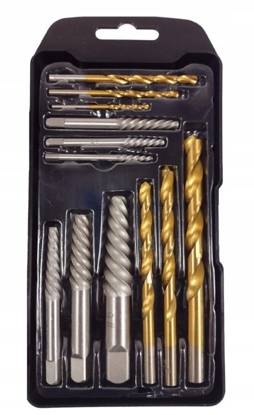 Екстрактори для зламаних шурупів + свердла Silver S10705, фото 1