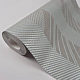 Шпалери вінілові на флізеліні 0.53 × 10.05 м Marburg 11505, сіро-бежеві — для вітальні, спальні, кабінету, фото 2