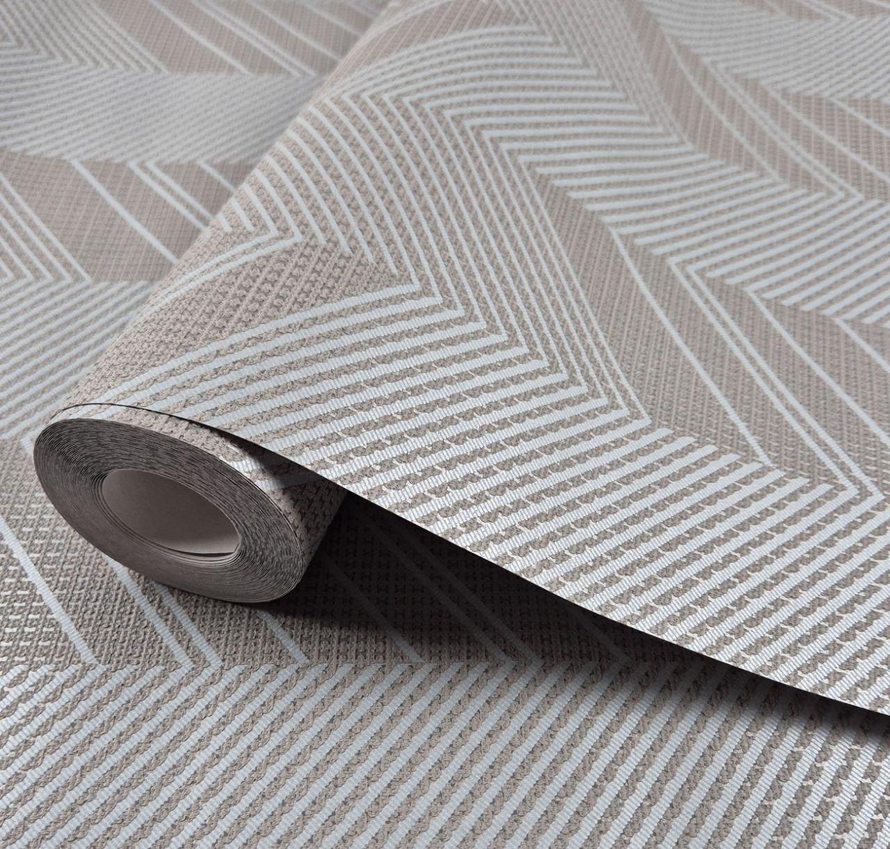 Шпалери вінілові на флізеліні 0.53 × 10.05 м Marburg 11505, сіро-бежеві — для вітальні, спальні, кабінету, фото 1