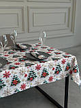 Скатертина водовідштовхувальна новорічна, Турецька, WATER PROFF (Під замовлення, або стандартний розмір), фото 3
