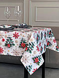 Скатертина водовідштовхувальна новорічна, Турецька, WATER PROFF (Під замовлення, або стандартний розмір), фото 9